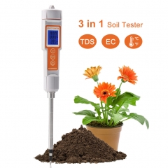 Soil Meter TDS/EC/Temperature Soil Quality Tester for Plant Crop Agriculture Forestry Horticulture