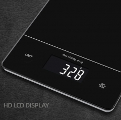 Black Glass Cheap 15 Kg big Capacity Weighing Food Digital Kitchen Scale Electronic