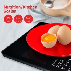 Hot Selling 5kg Capacity 1gram Comfortable Size Balanze CE RoHS LFGB Digital Nutrition household kitchen scale