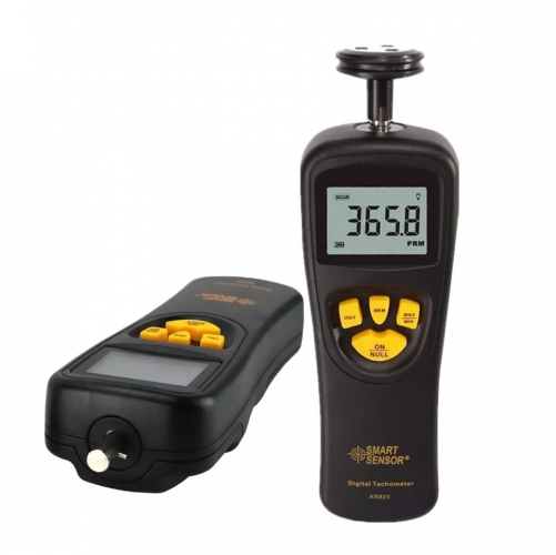 AR925 SMART SENSOR 0.5~19999 RPM Contact Digital Tachometer Rotation Meter with LCD Backlight Display Speed