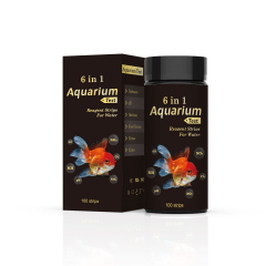 2023 New 6 in 1 Aquarium Fish tank pond test strips Hardness, Free Cl2, Carbonate, Nitrate( No.3), Nitrite( No.2), pH