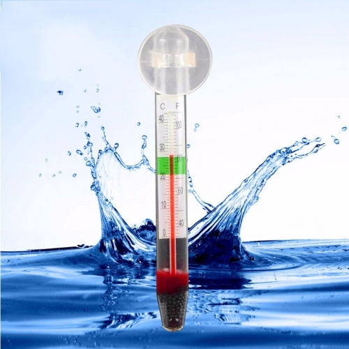 Aquarium Glass Floating Thermometer with Suction Cup