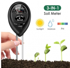 SP-Soil3in1BL 3 in 1 black color soil PH meter MoistureLightpH Test Acidity humidity sunlight garden plants Flowers moist tester (1)