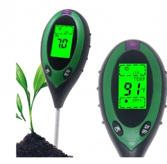 SP-4IN1G 4 In1 Plant Soil PH Meter Moisture Tester Light Analyzer Temperature Sunlight Intensity Measurement Analysis Acidity