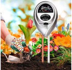 SP-Soil3in1SL 3 in 1 Silver color soil PH meter MoistureLightpH Test Acidity humidity sunlight garden plants Flowers moist tester