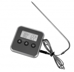 KT-10A Electronic Digital LCD Food Thermometer Probe for Meat Water Oil Temperature Sensor BBQ Accessories Kitchen Cooking Alarm Timer