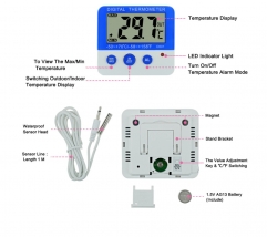 DT-C601 Digital Min-Max Alarm Refrigerator Fridge Freezer Thermometer