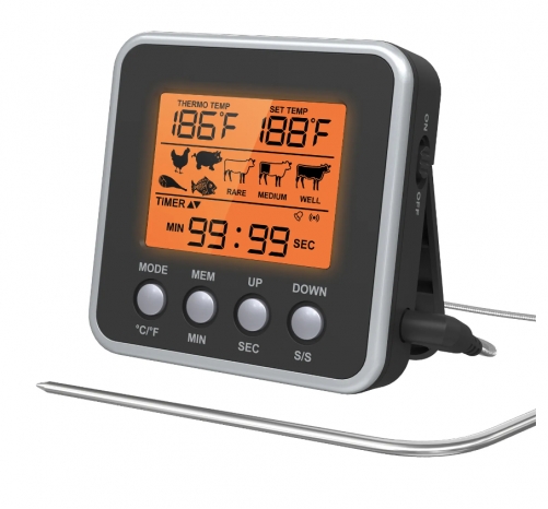 DD-TH004 Digital Meat Thermometer Cooking and Grilling Kitchen Food Candy Oven BBQ Grill Thermometer for Smoker Baking