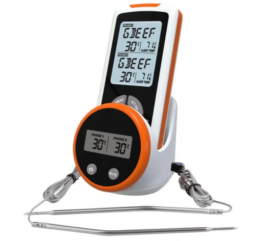 KT-106A Wireless Remote Digital Cooking Food Meat Thermometer with Probe for Smoker Grill BBQ Thermometer