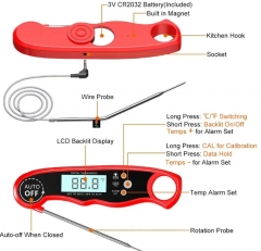 KT-6820 NEW DESIGN Waterproof Digital Meat Thermometer Instant Read Waterproof Food Thermometer BBQ thermometer