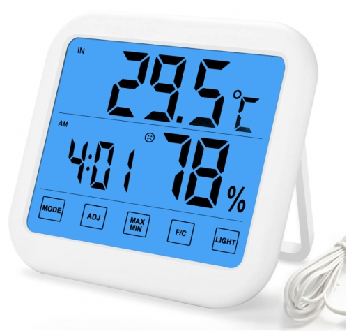 DT-21 Wall mounted easy to read removable probe backlight Thermometer hygrometer Digital humidity MAX MIN Temperature Meter