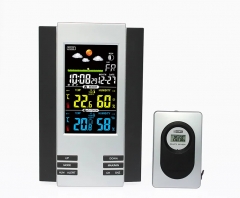 DT-04-color digital weather forecast clock LCD table alarm clock color display Wireless weather station