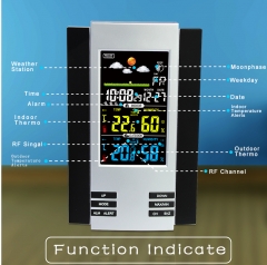 DT-04-color digital weather forecast clock LCD table alarm clock color display Wireless weather station