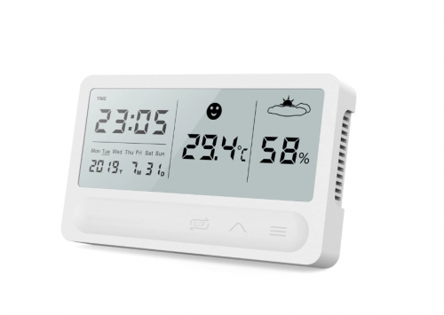 DT-65 Indoor Room Weather Station LCD Electronic Temperature Humidity Meter Digital Thermometer Hygrometer Alarm Clock dropshipping