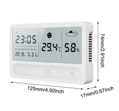 DT-65 Indoor Room Weather Station LCD Electronic Temperature Humidity Meter Digital Thermometer Hygrometer Alarm Clock dropshipping