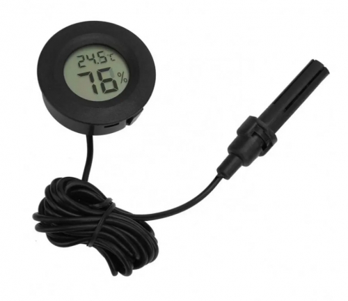 DT-203 Round Shape Digital Thermometer Hygrometer with 1.5 Meter Probe