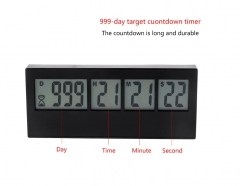 TM-155 999 Days Countdown Clock LCD Digital Screen Kitchen Timer Event Reminder For Wedding Retirement Lab Cooking Kitchen Watering