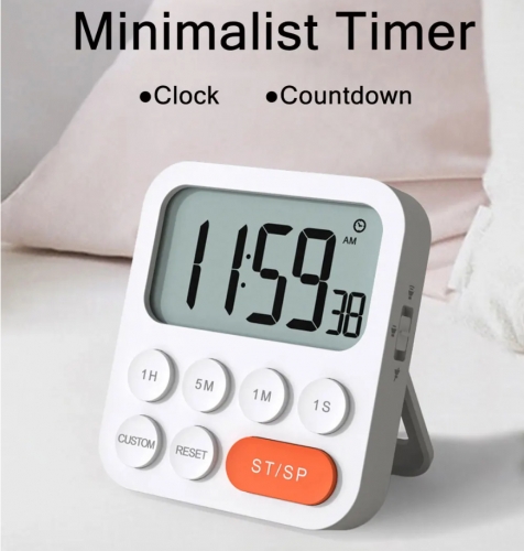 TM-152 Magnetic Digital Kitchen Timer Electronic Countdown Time Counter Alarm Clock Mechanical Timer For Cooking Shower Study Stopwatch