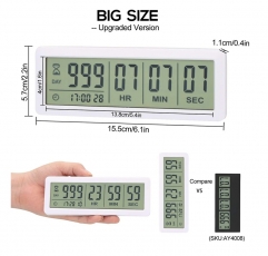 TM-141 Big Digital Countdown Days Timer Clock - 999 Days Count Down Clock Timer for Graduation Lab Kitchen