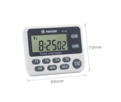 PS-396 100 Hours Four Channels Countdown Timer Kitchen Learning Timer Clock Reminder