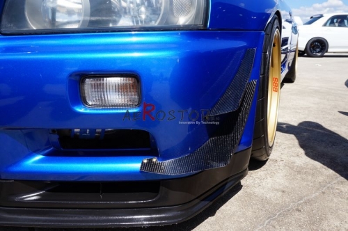 R34 GTR OE FRONT BUMPER ARS CANARD 4PCS