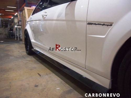 FOR 08-13 C63 SEDAN AMG REVOZPORT RBS II SIDE SKIRT EXTENSIONS