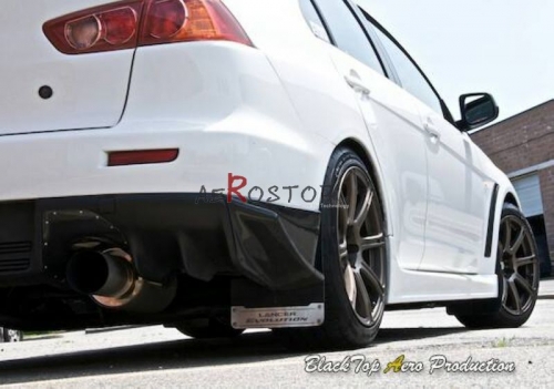 EVO 10 RS STYLE REAR BUMPER CANARDS