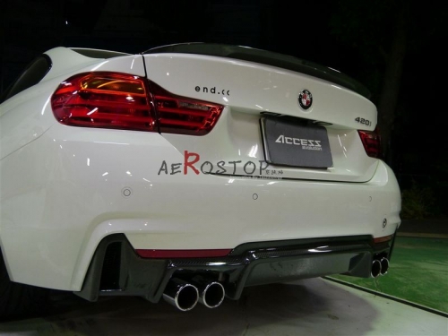 FOR F32 F33 F36 END.CC STYLE REAR DIFFUSER FOR M-TECH REAR BUMPER USE (QUAD EXHAUST)