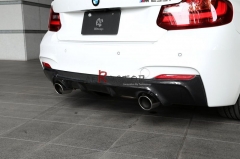 FOR F22 M235I (OR M-TECH BUMPER USE) 3D DESIGN STYLE REAR DIFFUSER (DUAL EXHAUST)