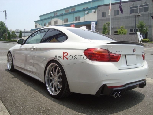 FOR F32 F33 F36 END.CC STYLE REAR DIFFUSER FOR M-TECH REAR BUMPER USE (QUAD EXHAUST)