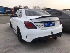 FOR W205 C63 4D AMG PSM STYLE TRUNK WING