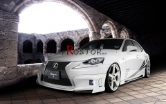 13- LEXUS IS F-SPORT XE30 ROWEN STYLE FRONT HALF SPOILER W/ LED