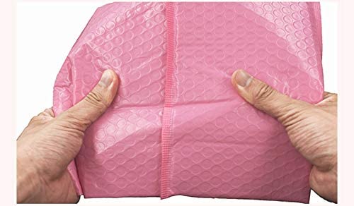 Eco Friendly Custom Waterproof Biodegradable Light Pink Poly Bubble Mailer Courier Bags Padded Envelopes With Own Logo