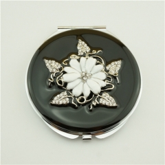 Exquisite flower accessories enamel pocket mirror
