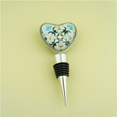 Zinc Alloy Wine Stopper With Heart Design
