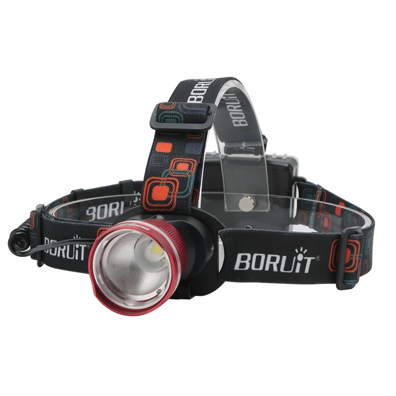 Boruit RJ-2166 LED T6 Headlamp 1000lm Zoom Focus Head Lamp