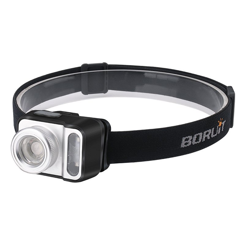 Boruit New Product Waterproof Head Lamp, AAA Dry Battery Design Headlight Zoom Led headlamp Light