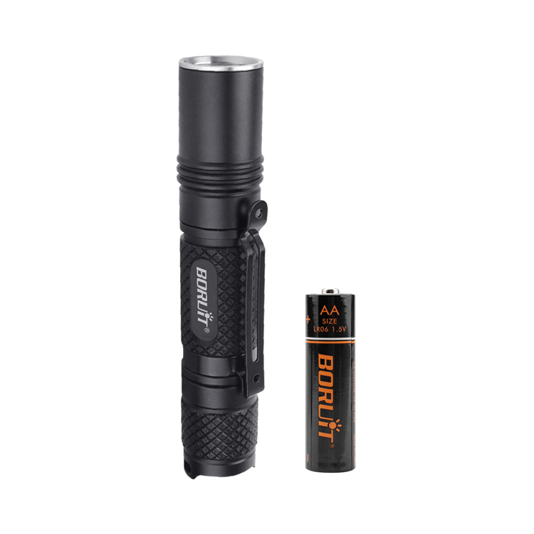 Boruit BC01 High Quality Emergency aviation torch Best Flashlight LED with AA battery