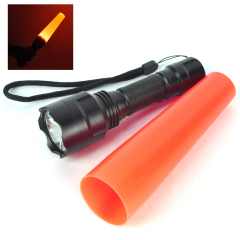 C8 T6 LED 1000 Lumen Torch Traffic Flashlight Flash light with Red Sticks