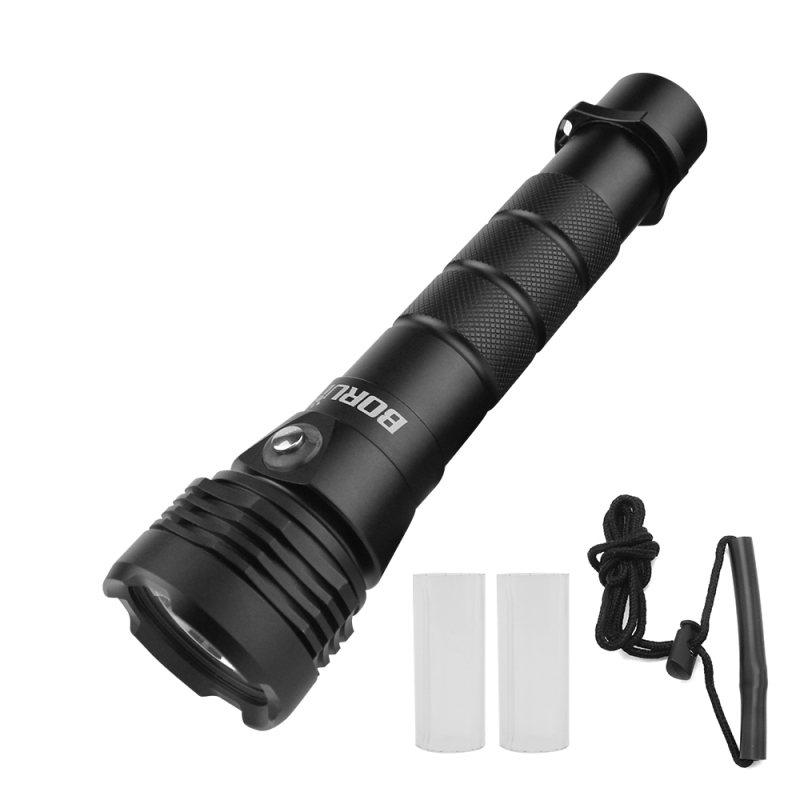 BORUiT Professional Diving Equipment XHP50 High Power IP68 Underwater Scuba Torch Light Diving LED Flashlight