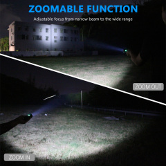 1000 Lumen USB Rechargeable LED Flashlight Zoom Focus Portable Torch Lantern