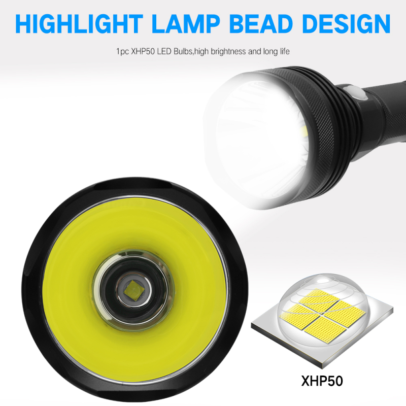 New Product XHP50 Flashlight Torch Lamp