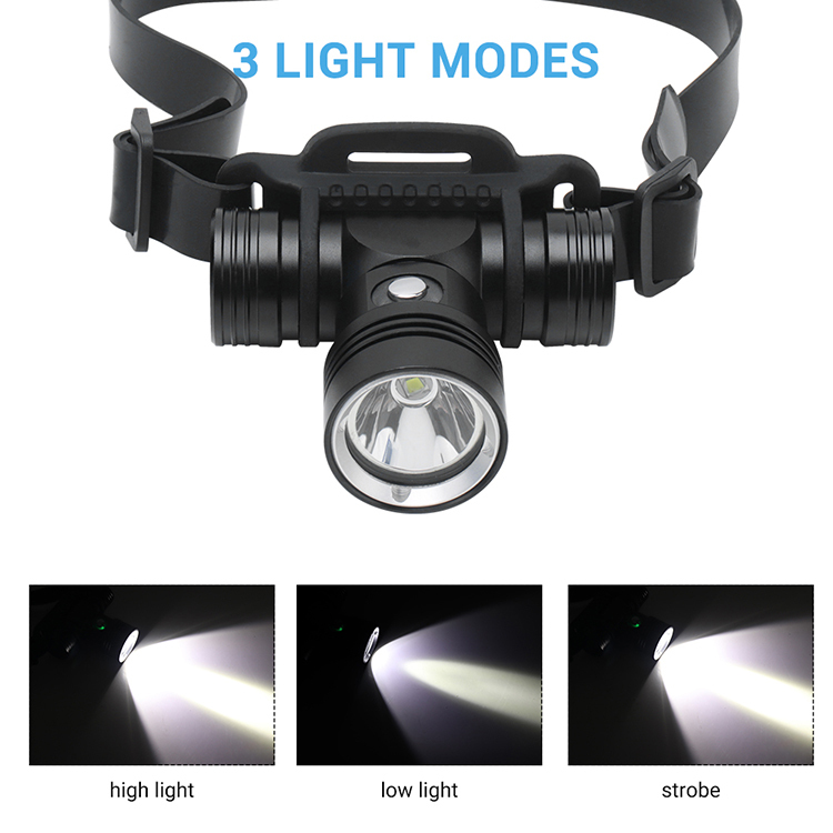 BORUiT B14 Professional IP68 Underwater 60 Meter LED Headtorch 1000 Lumen Scuba Diving Headlamp Flashlight