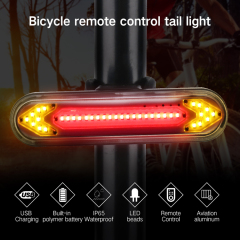 2020 New Waterproof Led Bicycle Turn Signal Light Smart Tail Light Bike Rear Brake Light