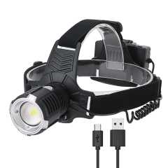 2020 New Arrival USB Rechargeable Rotating Focusing Headtorch, Ultra Bright Led Headlamp Xhp70 For Hunting