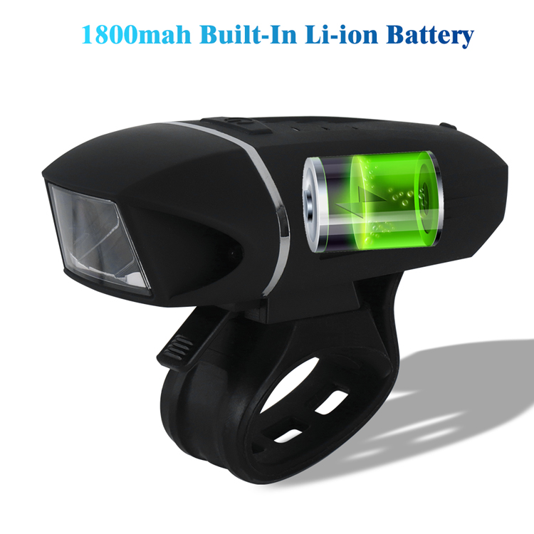 Rechargeable 350 Lumens Bike Light Front Bicycle Lights USB IP64 Waterproof for Cycling