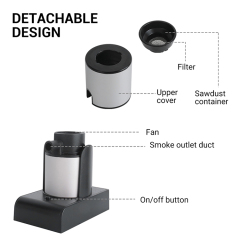 Portable Smoker Smoke Gun Infuser Enhance Taste Smoky Salmon Smoke Infuser Gun Handheld Smoking Gun