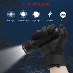 BORUiT C8 Super brightest 1050 Lumen LED Torch, Super Bright 1km Long Range White Laser Flashlight with rechargeable battery