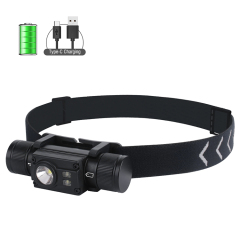 BORUiT HP500 High Power Type C LED Headlamp IPX6 Waterproof Rechargeable Headtorch for Camping