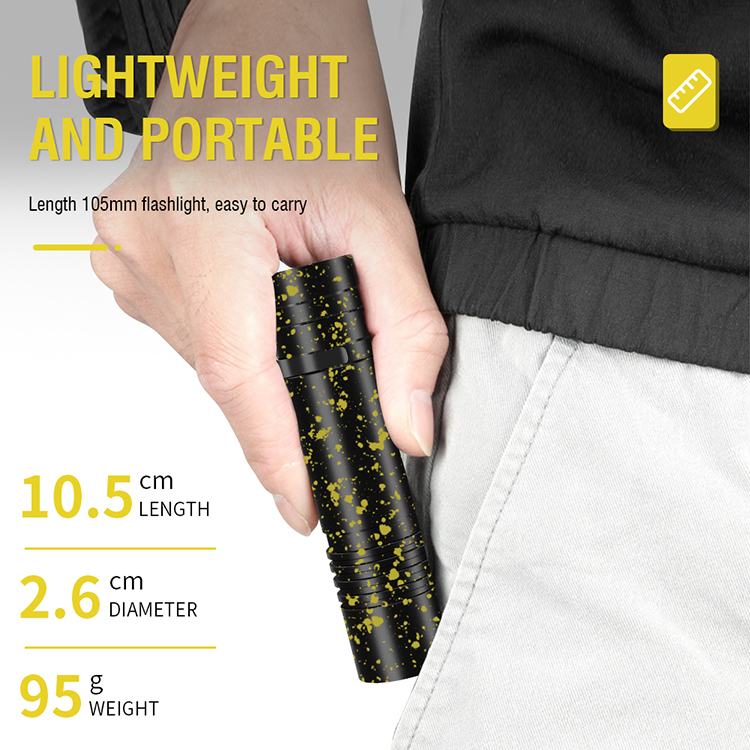 BORUiT V8 800 Lumen Type C EDC Flashlight